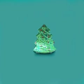 Funkelnde grüne Weihnachtsbaum-Haarklammer mit Goldglitzer und buntem Dekor - Weihnachtsbaum 3.3cm