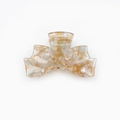 Elegant acrylic hair claw clip featuring colorful marble texture and sleek arch design - 9.5CM / Khaki