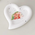 Pinza per capelli in acetato a forma di pesce con trama marmorizzata rossa e bianca - Rosso 9cm