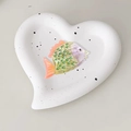 Pinza per capelli a forma di pesce in acetato giallo con scaglie verdi su vassoio bianco - Verde 9cm