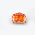 Mini pince à cheveux en acrylique design tomate orange-rouge pour une coiffure créative - Pamplemousse 5cm