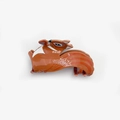 Schicker Haarklammer in Eichhörnchenform aus glänzendem Acetat für Damen - Kleines Eichhörnchen-Stil / Eichhörnchen 8.8cm