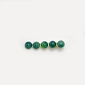 Elegant gold hair clip with five round marbled green beads in a minimalist barrette style - 6.2cm / Green