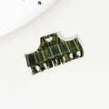 Pinza per capelli a scacchi verde scuro con design a cuore traforato per acconciature - Striscia Verde