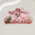 Pink starfish hair claw clip with cute cartoon face and ocean patterns for women - 8.4cm / Starfish (DZ0173)