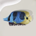 Cute tropical butterfly fish hair claw clip in vibrant blue and yellow acetate finish - 8.4cm / Blue and Yellow Fish (DZ0173)