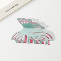 Pinza para el pelo de mariposa de doble capa con purpurina en verde menta y rosa - Verde / 9cm