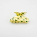 Haarklammer für Saudi-Nationalfeiertag mit Palmenmuster auf perlgelbem Acrylmaterial - Gelb Palmbaum 8.4cm