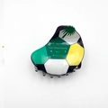 Haarklammer in Fußballform für Saudi-Nationalfeiertag mit Palmen-Print-Motiv - Fußball 8cm