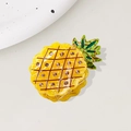 Ananas haarklem van acetaat met fonkelende steentjes voor vrouwen - Geel