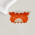 Cute orange crab hair claw clip made of glossy acetate material for women and girls - Crab 9.2cm