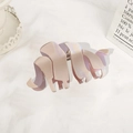 Pinza grande para el cabello de acetato con degradado rosa y violeta perlado - Beige 10.5cm
