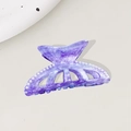 Elegante pinza de pelo de acrílico mármol púrpura con perlas y diseño calado único - Azul Deslumbrante