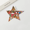Pince à cheveux étoile en acrylique avec paillettes colorées et motif de chaussette de Noël - 10,1 cm / Orange