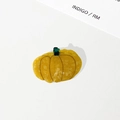 Creative yellow pumpkin hair claw clip made of acetate fiber with a marble texture - Pumpkin