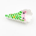 Pince à cheveux de Noël en acrylique avec motifs de sucre d'orge et bonhomme de pain - 10.2cm / Vert