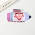 Pince à cheveux en forme de crayon avec motif de cœur Happy Valentine's Day en rose - Style Grappe de Cœurs Rose Violet (D)