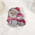 Sparkly snowman hair claw clip with festive red hat and scarf design for Christmas - Snowman Type A