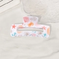 Pince à cheveux rectangulaire translucide avec motifs d'été crabe et ancre - Éléments Marins (Style E) / 7.9cm
