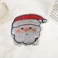 Sparkly Santa Claus large hair claw clip with festive glitter finish for Christmas - Santa Claus Style A