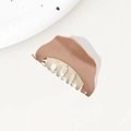 Pink and cream two-tone claw clip made of smooth acrylic for women's hair styling - Irregular Pink / 9cm