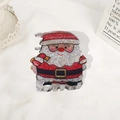Sparkly Santa Claus large hair claw clip with festive red and white glitter sequins - Santa Claus Style B