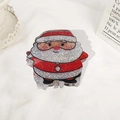 Molla per capelli Babbo Natale scintillante con paillettes rosse e argento festive - Babbo Natale Stile C