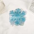 Pinza per capelli a fiocco di neve scintillante con sfumatura blu e glitter - Fiocco di neve