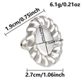 Detailed dimension guide for oval stainless steel adjustable ring base with hollow pattern - Radiant Hollow Oval (J990 Steel Color)