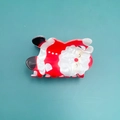 Festive Santa Claus hair claw clip in classic red and white polished finish - Santa Claus