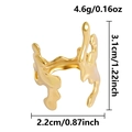 Specifiche dettagliate delle dimensioni per anello in acciaio inox stile lava oro - Color Oro (J1011-G)