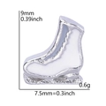 Charm pattino da ghiaccio argento per bracciali, pendente in lega altezza 9mm - Stile Pattini da Ghiaccio (F186)