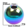 Detailansicht der 5mm bunten vakuum-beschichteten Edelstahl-Abstandshalter für DIY Schmuck - Regenbogen-5mm