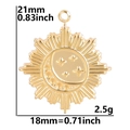 Detailansicht des goldenen Himmelsanhängers mit Maßen von 21 mm Höhe und 18 mm Breite - Gold