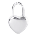 Polished silver heart-shaped padlock pendant made of high-quality stainless steel - Steel