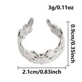 Silver hollow butterfly open ring with 0.9cm width and starfish beach style finish - Butterfly (J1028-S)