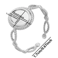 Makroaufnahme einer verstellbaren Edelstahl DIY-Ringbasis mit Seilstruktur-Details - Gedrehte Seil Oval Basis (J670 Stahlfarbe)