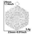 Technische tekening van een bloemhanger met afmetingen van 29mm hoogte en 23mm breedte voor DIY - Zilverkleur (Alleen Hanger)