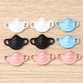 9-piece set of mini mask-shaped alloy pendants for DIY jewelry and keychain accessories - 10 Pieces Pack / Mixed Color Mask