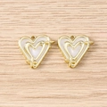 Exquisite golden star and heart pendant charms for DIY jewelry bracelet necklace making - Gold White