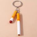 Portachiavi creativo a forma di sigaretta con teschio e anello in metallo per borsa - Stile Sigaretta di Simulazione