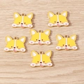 Set mit 6 niedlichen Corgi-Hund Emaille-Anhängern aus Legierung für DIY-Schmuck - 10er Pack / Hundekopf