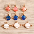 9pcs set of colorful Saturn planet charms for DIY necklaces and bracelets making - 10 Pieces Pack / Multicolor