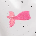 Pinza per capelli a coda di sirena in acetato rosa traslucido con trama a squame - Rosa 9.3cm