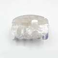 Haarklammer aus Acryl mit Marmortextur und lavendelfarbenen Zähnen in Frucht-Design - Gesichtsmaske 8.6cm