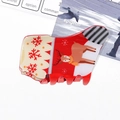 Pince à cheveux de Noël avec motif renne rouge et flocons de neige en acétate lisse - Chaussette Élan Mignonne (Style E-7.5CM)
