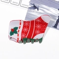 Pince à cheveux en forme de chaussette de Noël au design festif rouge et vert - Forme de Chaussette Flocon de Neige (Style F-7.5CM)