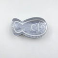 Whimsical grey marble-textured fish hair claw clip made of durable acrylic acetate - Gray Fish / 7.3cm