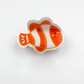 Cute acrylic orange clownfish hair claw clip with colorful stripes for girl's hairstyles - Clownfish / 7cm