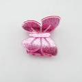 Pink glitter butterfly hair claw clip with a translucent finish for elegant hairstyling - Small / Pink Butterfly Style (DZ0280)